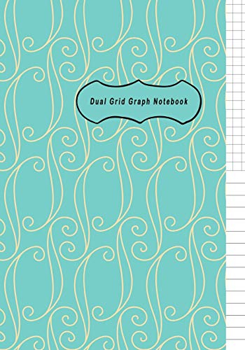 Dual Grid Graph Notebook: Composition Notebook Half Graph 4x4 Half Lined Paper Notebook on same page, Squared, Science, Maths, Lab Notebooks, Diary Practice Journal Organizer