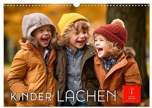 Kinder Lachen (Wandkalender 2026 DIN A3 quer), CALVENDO Monatskalender: Strahlendes Lächeln - unbeschwerte Kinderfröhlichkeit (CALVENDO Menschen)