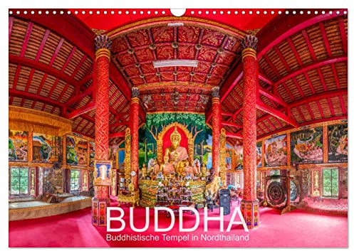 BUDDHA - Buddhistische Tempel in Nordthailand (Wandkalender 2026 DIN A3 quer), CALVENDO Monatskalender: Mystische Tempel des Buddhismus in Nordthailand (CALVENDO Glaube)