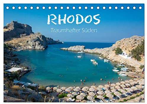 Rhodos - Traumhafter Süden (Tischkalender 2026 DIN A5 quer), CALVENDO Monatskalender: Der Süden auf Rhodos - traumhafte Strände und waldreiche Berge (CALVENDO Orte)