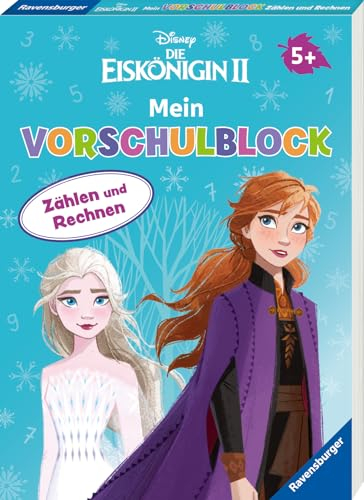 Disney Die Eiskönigin 2 Mein Vorschulblock Zählen und Rechnen - Konzentration, Erstes Rechnen, Rätseln für Kinder ab 5 Jahren - Spielerisches Lernen für Anna und Elsa - Fans ab Vorschule