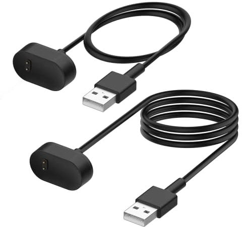 FASTSNAIL Charger Cable Compatible with Fit-bit Inspire/Fit-bit Inspire HR, 2Pack Smartwatch Replacement USB Charging Cable Charger Dock for Fitbit Inspire/Inspire HR/Ace 2 Fitness Tracker 1.6ft+3.3ft