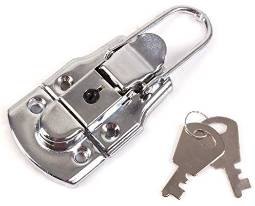 Large 70mm Locking Catch with Keys - Toggle Lock for Tool Boxes, Cases, Chests, Trunks, Suitcases