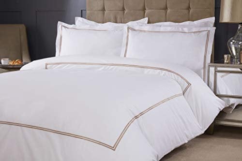 Emma Barclay Mayfair Bettwäsche-Set mit Oxford-Kissenbezug, Bestickt, für Einzelbett, Taupe