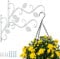Nuptio Staffa per Piante Appendere A Parete, 2 Pezzi Ganci Appendere Ferro Bianco Staffe Parete 29.5cm Vaso Fiori Mangiatoia per Uccelli Appendiabiti Gancio Giardino Esterno con Viti Balcone Lanterna