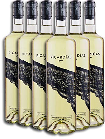 Vino Blanco Dulce - Leyenda del Páramo - Vino Picardias - Caja De 6 botellas De 75 Cl. - Envio en caja protectora de alta resistencia para un transporte 100% seguro