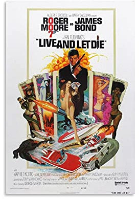 Poster mit Spionage-Film Live And Let Die Kunstdruck, Leinwand-Kunst-Poster und Wand-Kunstdruck, modernes Familienschlafzimmer, 20 x 30 cm