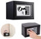 Coffre Fort avec Serrure Électronique, 4,6L Petit coffre-fort pour bureau à domicile, Coffre Fort Mural avec Code PIN et 2 Clés d'urgence, Fixations Murales et au sol, 170 × 230 × 170mm, noir
