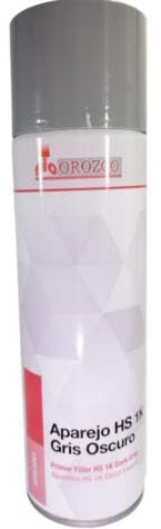 SIO Spray Aparejo Imprimación HS Gris Oscuro 500ml – Primer Relleno Alto Espesor para Carrocería, Metal y Plástico – Secado Rápido, Lijado Fácil y Alta Adherencia Profesional Automoción - Taller Chapa