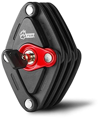 Candado plegable para bicicleta con 2 llaves, antirrobo, fuerte seguridad, cilindro antitaladro y ganzúa, cerradura plegable para bicicleta con soporte de montaje (3 pies/1.3 libras)