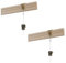 Picture Hanging Brass Moulding Hooks with Perlon Clear Cable Cord & Zipper Hooks Traditional Dado Rail Hook for Hanging Picture Frame Art Work Frame Cable Wire Rope Kit Pack of 2.