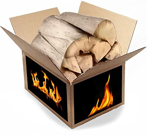 Buchenholz Brennholz Buche ohne Rinde Kaminholz 50 Kg Feuerholz für Grill Kaminofen