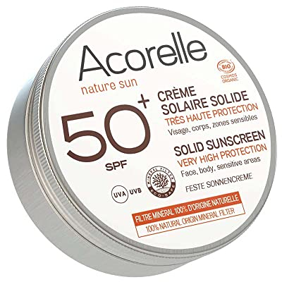 Acorelle Crème solaire solide Spf50+ 30 g de crème