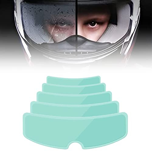 Japelessor Photochromic Anti-Fog Helmet Film, Universal Helmet Shield Anti Fog Film, 5 PCS Anti-Fog Clear Visor Helmet Lens Sticker Shield Film