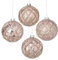 Heaven Sends Weihnachtsbaumkugeln, Rosa und Silber, 4 Stück