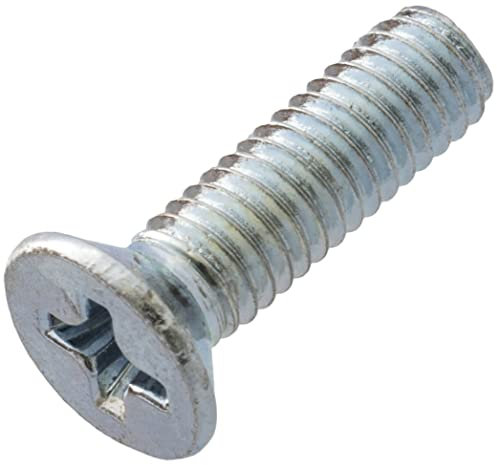 AERZETIX - C59644 - Juego de 100 tornillos de metal M4x14mm con cabeza fresada PH2 - DIN 965 - en acero al carbono - dureza 4.8 - acabado galvanizado - para fijación tornillo destornillador montaje