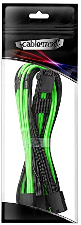 CableMod PRO ModMesh 12VHPWR auf 3X PCI-e Kabel - 45cm, schwarz/hellgrün