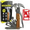 DIY TECH UK - Multi Tool Gadget Gifts for Men - 23 in 1 Hammer with Wooden Handle + Free 48 in 1 Wallet Tool - Mens Gifts for Christmas - Dad Him Boyfriend Birthday Who Have Everything Women Adult