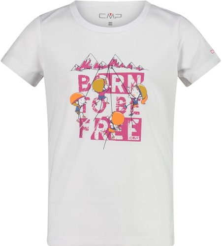 CMP Kinder Piquet T-Shirt, Bianco-Grey, 164