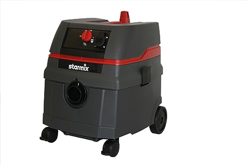 Starmix Nass-Trockensauger IS AR 1425 EHP (1400 Watt, Industriesauger mit 25 l Behälter, max. 259 mbar, Sauger für Baustelle + Werkstatt) 20310