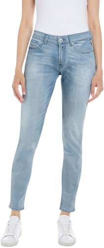 Replay Damen Jeans New Luz Skinny-Fit mit Comfort Stretch, Light Blue 010 (Blau), 27W / 28L
