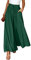 Dokotoo Sommerhose Damen Leicht Palazzo Hose Elegant Sommer High Waist Baggy Leinenhose Freizeithose Baumwolle Leinen Weite Hosen mit Taschen Kordelzug Elastisch Einfarbig Stoffhose Grün M