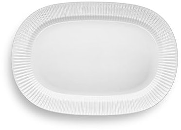 EVA-TRIO | Legio Nova Servierplatte 42 cm | Elegante Servierplatte aus der Serie Legio Nova mit dem dezenten Rillendesign am Rand | White