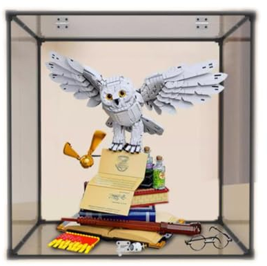 Vitrine en acrylique pour Lego. Harry Potter Hogwarts Icons 76391, vitrine, modèle de protection et de décoration avec rangement anti-poussière (B transparent (55 x 40 x 50 cm)