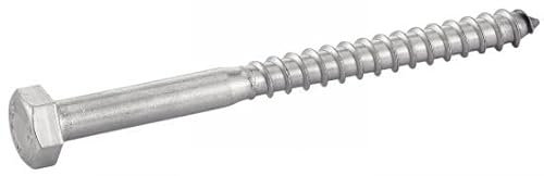 ACTON Vis à bois tête hexagonale - Tirefond - Inox A4 8x120 mm - Boîte de 50 - Vis, pointes, boulons