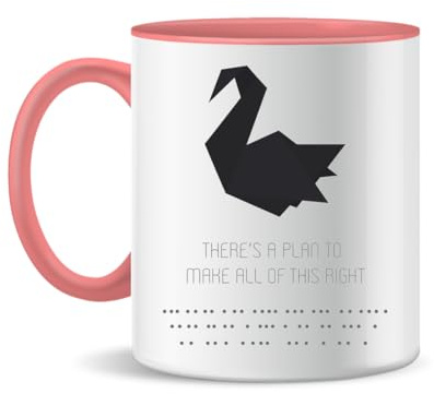 Forsca Prison Break Keramiktasse für Tee und Kaffee, 330ml, Magic White Pink Black 330ml