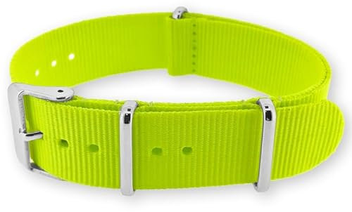 Natos.com - Neongelbes NATO Uhrenarmband G10 Military Nylon Strap - 18 mm