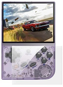 RG35XX Handheld Spielkonsole, Duales System GarlicOS, 3.5 Zoll IPS Bildschirm mit Einer 64G Karte 5500+ Spiele, Kompatibel mit 20+ Emulatoren, Spielkonsole Unterstützt TV Output, Emulator Handheld