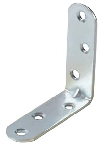 Alberts 837754 Stuhlwinkel | mit abgerundeten Enden | galvanisch blau verzinkt | 60 x 60 x 19 mm | 80er Set