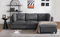 REXO Polstermöbel, Modernes Design, Sofa, Dreisitzer-Sofa, Wohnzimmersofa, Ecksofa mit Fußhocker, L-förmiges Ecksofa (Grau)