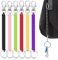 Luxiremi Lot de 6 porte-clés en spirale extensible, anti-perte en plastique avec porte-clés rétractable et mousqueton, porte-clés antivol pour homme, porte-clés pour clés, portefeuille, téléphone, sac