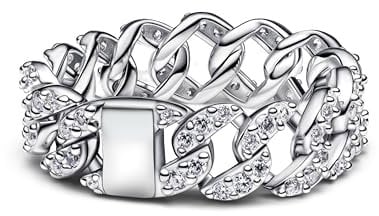 PANDORA Kettenring für Damen Silber Pavé 193557C01-60 Ringgröße 60/19,1