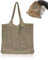 Gehäkelte Tasche,Tote Bag Aesthetic,Strandtasche Damen，Sommertaschen,Faltbar Tasche Beige,Leicht und Tragbar,für Shopper,Outfits Kollokation,Reisen,Studenten(Khaki)