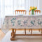 Tischdecke Abwaschbar Ostern 140x180 cm Frühling Tischwäsche Ostern Hasen Eukalyptus Tischtuch Rechteckig Saisonaler Küche Esstisch Tisch Dekoration für Party Picknick Abendessen Dekor