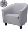 Segus Housse de Fauteuil Extensible, 1 Pièce Housse Fauteuil Cabriolet, Protecteur de Tub Chair, Lavable et Amovible, pour Club, Bar, Café, Bureau (Gris Clair, Polyester)