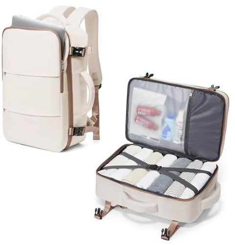 SZLX Großer Reiserucksack Damen, Ryanair Handgepäck 40x20x25 Handgepäck unter dem Sitz Easyjet Handgepäcktasche Rucksack für Flugzeug Handgepäcktasche Laptop Rucksack Fit 14 Zoll wasserdicht Männer