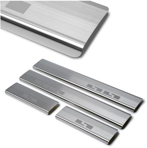 CHROMEMASTER | Battitacco in Acciaio Inox Compatibile con Fiat 500L I 2012-2022 | Acciaio inossidabile; Protezione Soglia Porta - Accessorio Auto Adesivo - Set da 4 pz pezzi