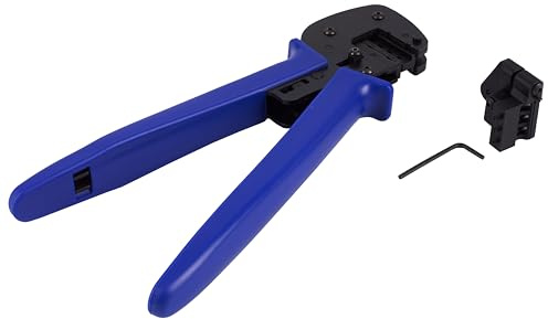 1aTTack.de 1x - Pinza crimpatrice PV4 Pro 2,5/4/6 mm², 26-10 AWG, blu – Per contatti spina fotovoltaici, design ergonomico, meccanismo di sicurezza