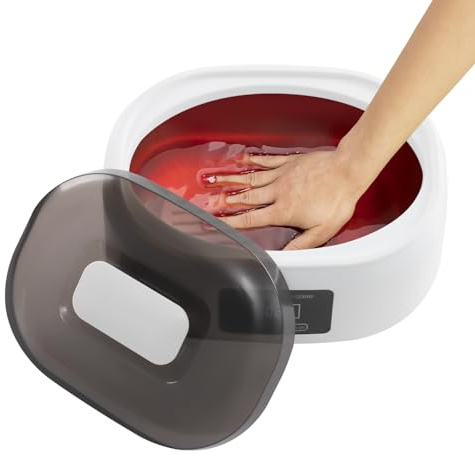 Wachsschmelzer, Paraffinbad für Hände und Füße, 3400ml Paraffin Wachsbad Paraffinbad Set für Trockene, Raue Hau, mit thermische Handschuhe (Weiß)