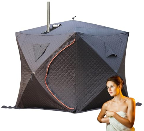 VNATWGOO Cabina de Sauna para Exteriores, Tienda de Sauna Portátil 180x180x210cm para Casa, Interior y Exterior
