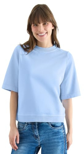 Cecil Damen Kurzarm Sweatshirt im Garment dye Look