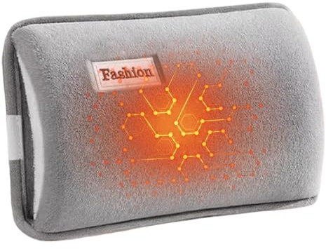 Bouillotte à Eau Chaude Housse en Peluche Douce et Chauffe-Mains | Coussin Chauffant à Eau Chaude Rechargeable Soulagement des Crampes, de l'Inconfort, du Dos, des Pieds, pour Femmes, , à la