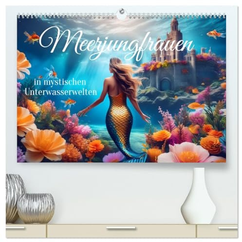 Meerjungfrauen in mystischen Unterwasserwelten (hochwertiger Premium Wandkalender 2026 DIN A2 quer), Kunstdruck in Hochglanz: Fantasiewelt unter Wasser. (CALVENDO Kunst)