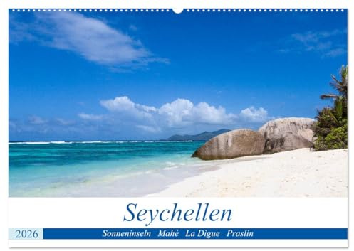 Seychellen. Sonneninseln - Mahé, La Digue, Praslin (Wandkalender 2026 DIN A2 quer), CALVENDO Monatskalender (CALVENDO Orte)