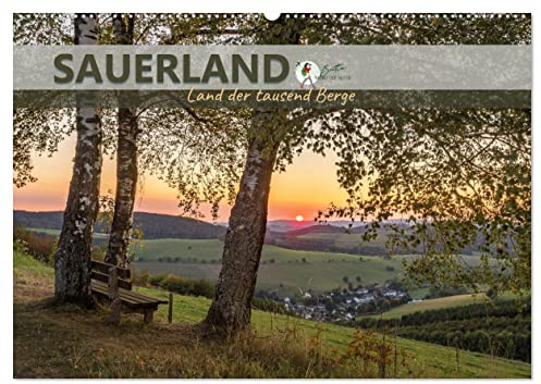 Sauerland - Land der tausend Berge (Wandkalender 2026 DIN A2 quer), CALVENDO Monatskalender: Das Sauerland steht für Natur pur und bietet zu jeder ... über seine tausend Berge. (CALVENDO Natur)
