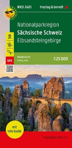 Nationalparkregion Sächsische Schweiz, Wanderkarte 1:25.000, mit Infoguide, freytag & berndt, WKD 2401: Elbsandsteingebirge, wasserfest und reißfest, ... (freytag & berndt Wander-Rad-Freizeitkarten)